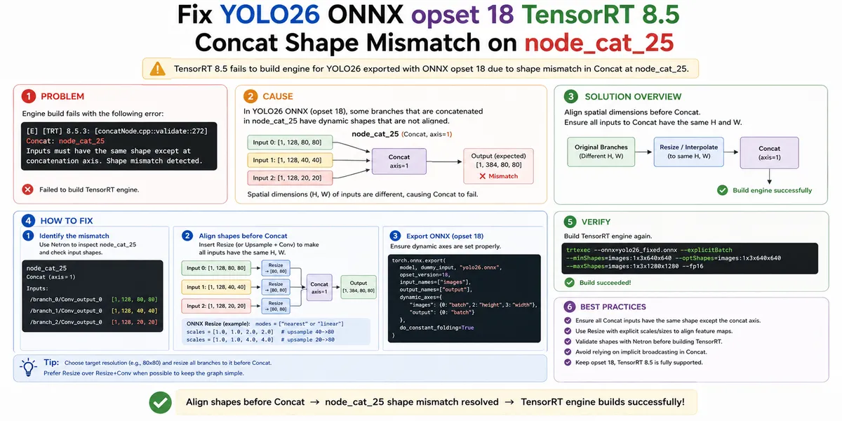 Fix YOLO26 ONNX opset 18 TensorRT 8.5 Concat Shape Mismatch on node_cat_25